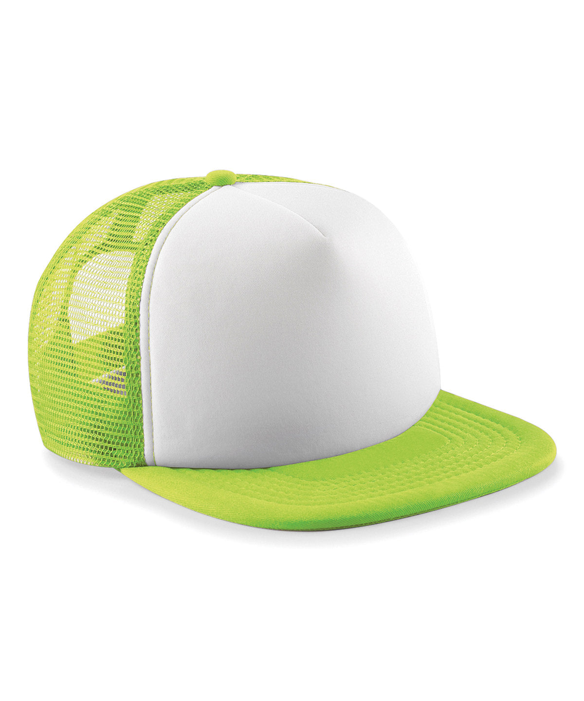Beechfield Junior vintage snapback trucker Lime Green/White
