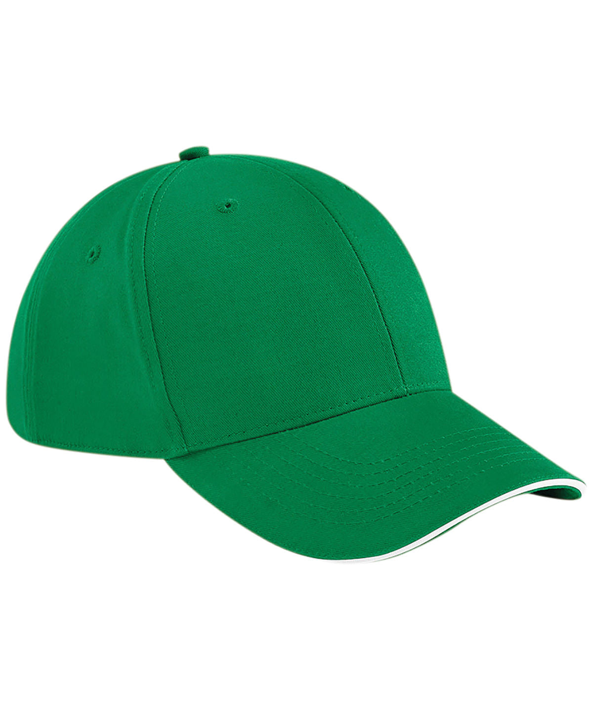 Beechfield Athleisure 6-panel cap Kelly Green/White