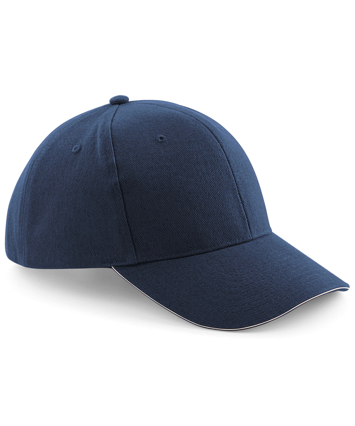 Beechfield Pro-style heavy brushed cotton cap French Navy/Stone