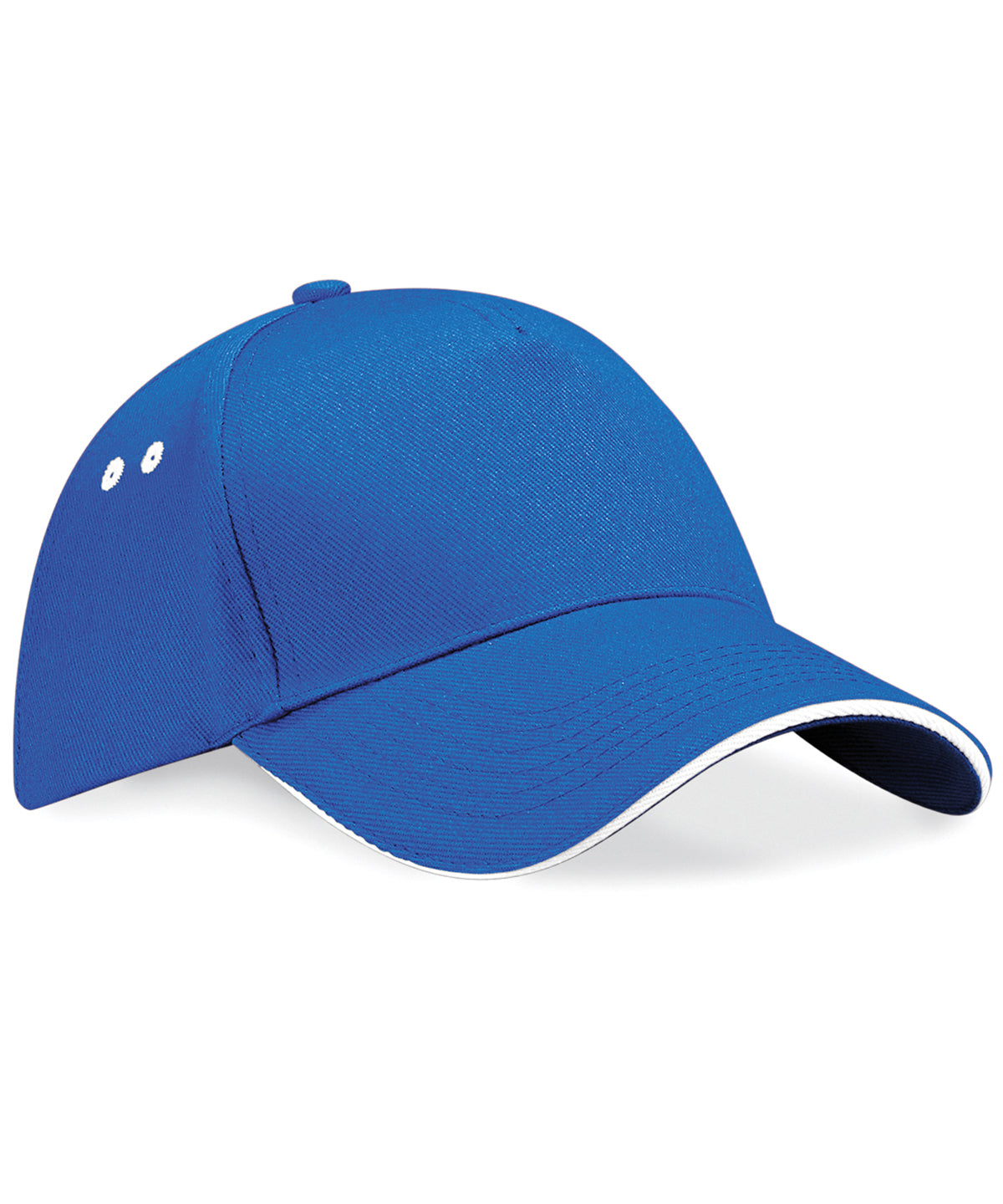 Beechfield Ultimate 5-panel cap - sandwich peak Bright Royal/White