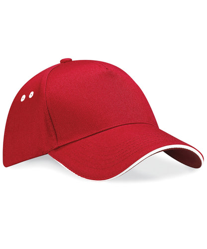 Beechfield Ultimate 5-panel cap - sandwich peak Classic Red/White