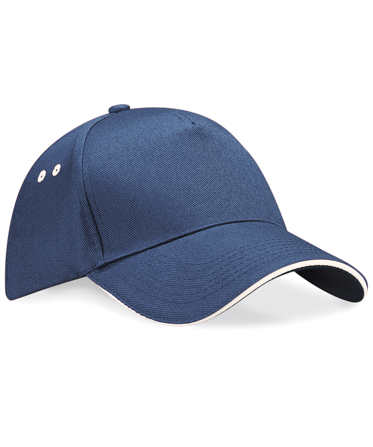 Beechfield Ultimate 5-panel cap - sandwich peak Navy/Putty