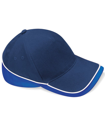Beechfield Teamwear competition cap French Navy/Bright Royal/White