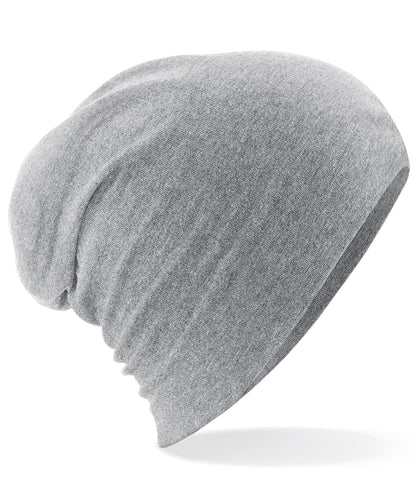 Beechfield Hemsedal cotton slouch beanie Heather Grey