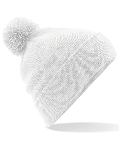Beechfield Original pom pom beanie White