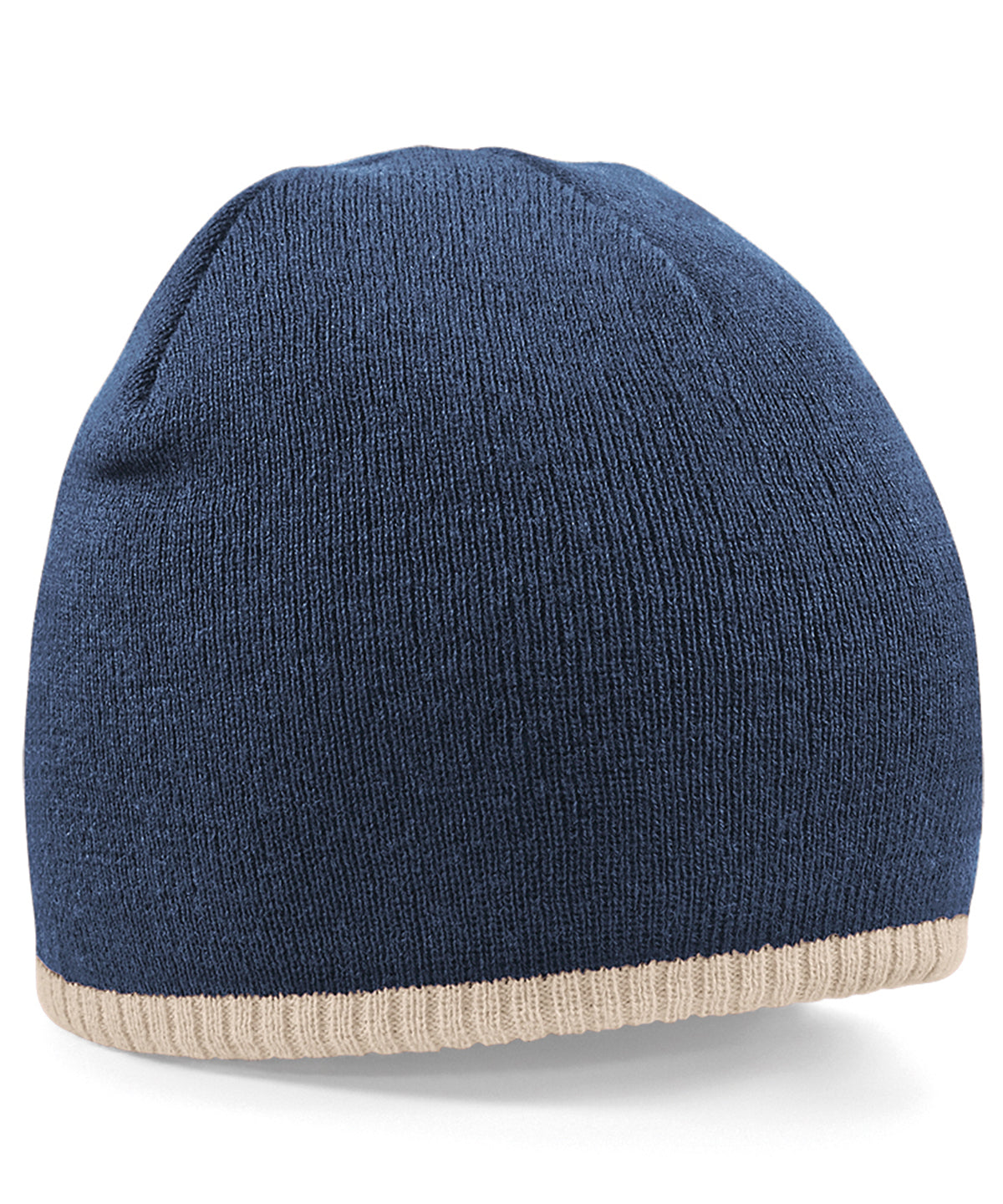 Beechfield Two-tone pull-on beanie French Navy/Stone