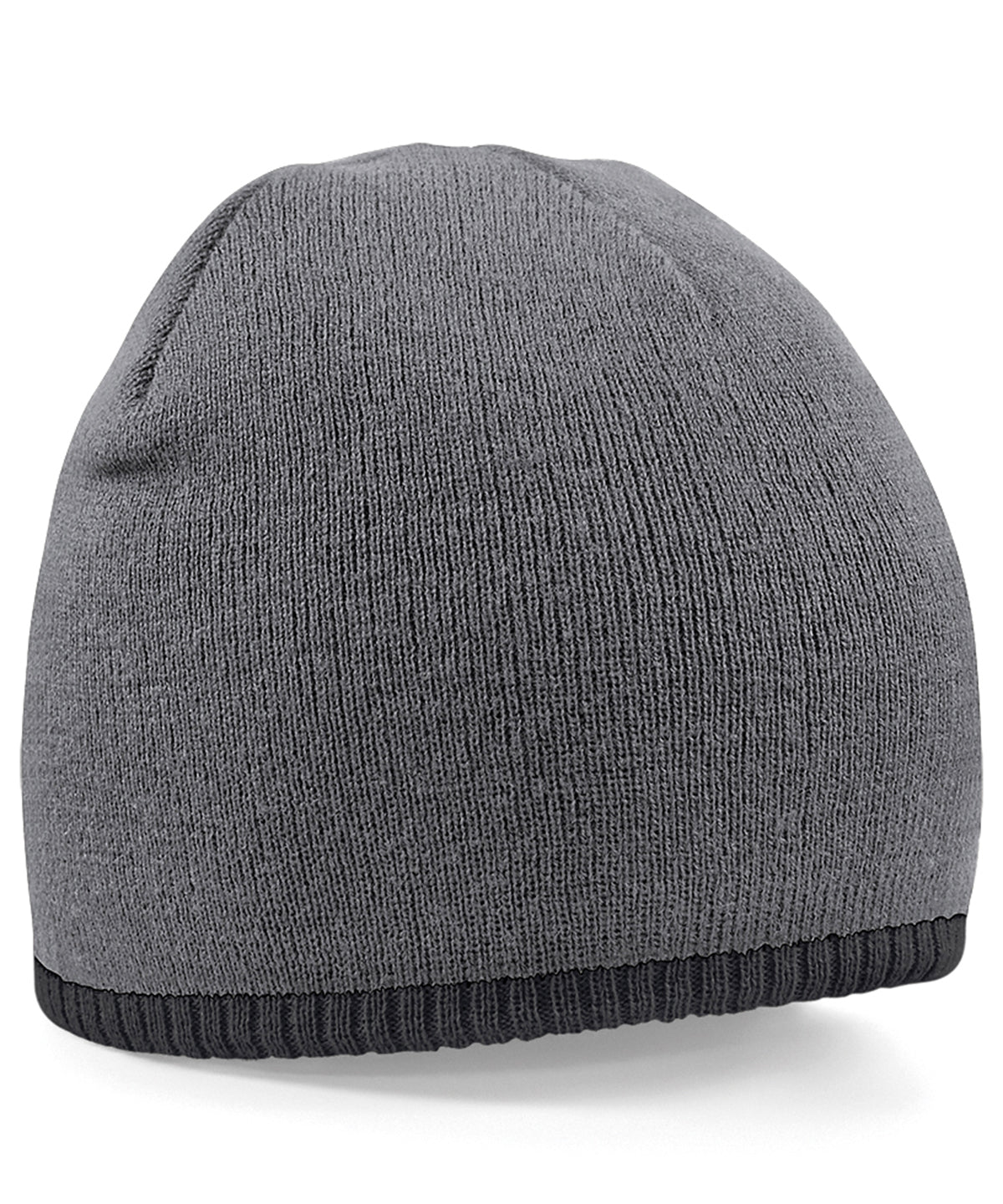 Beechfield Two-tone pull-on beanie Graphite Grey/Black