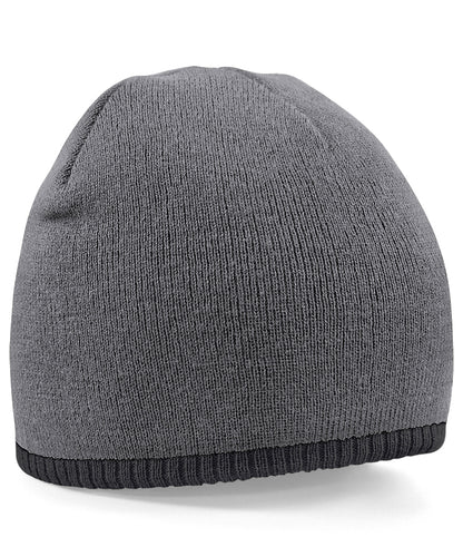 Beechfield Two-tone pull-on beanie Graphite Grey/Black