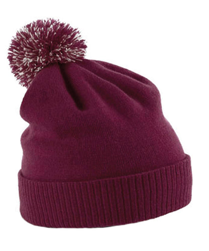 Beechfield Snowstar® beanie Burgundy/Off White