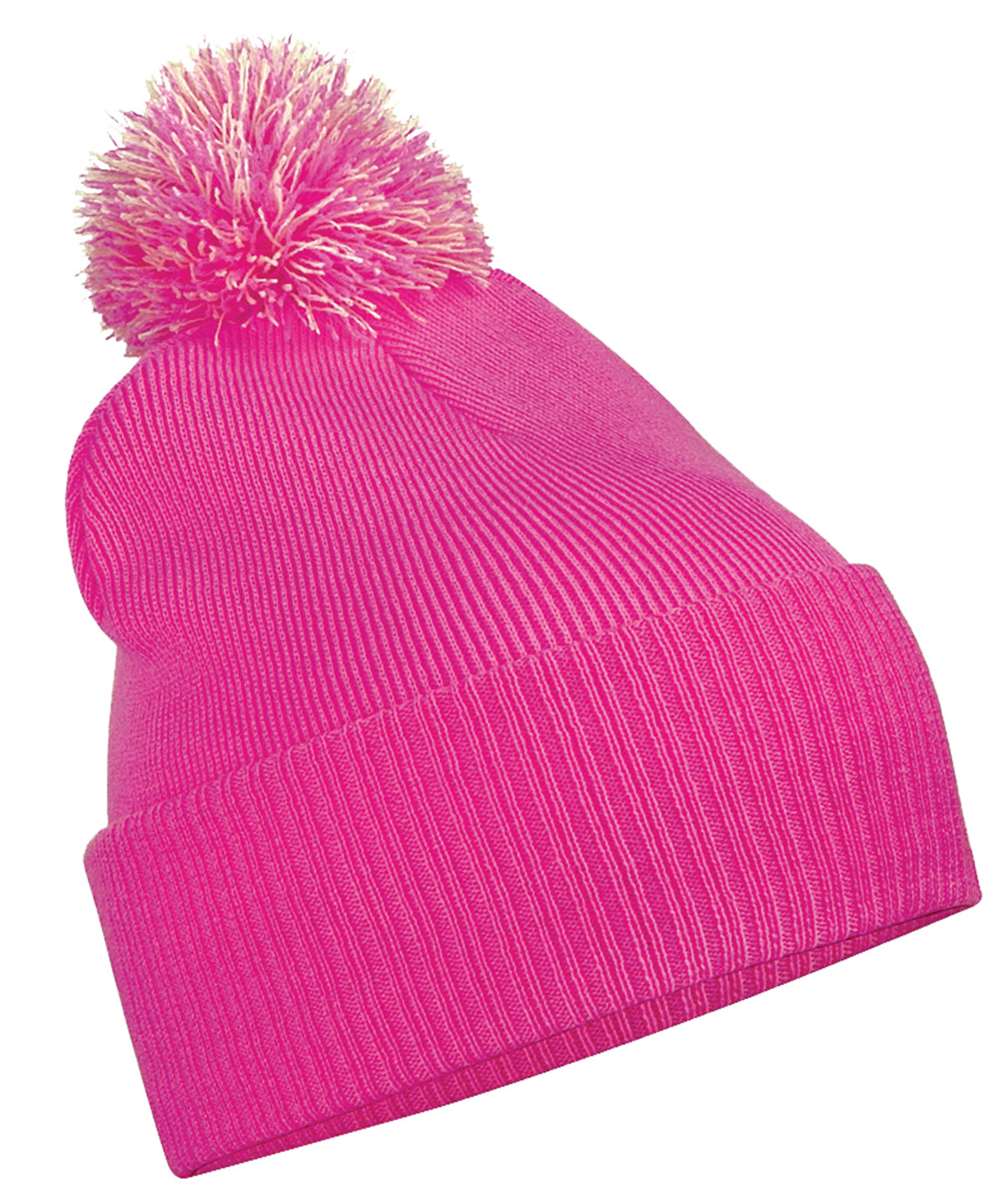 Beechfield Snowstar® beanie Fuchsia/Off White