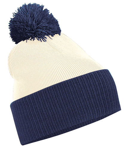 Beechfield Snowstar® two-tone beanie Off White/French Navy