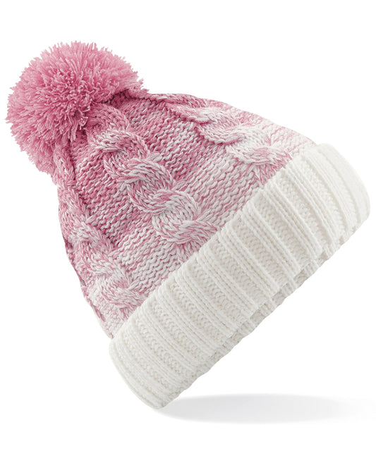 Beechfield Ombré beanie Dusky Pink/Off White