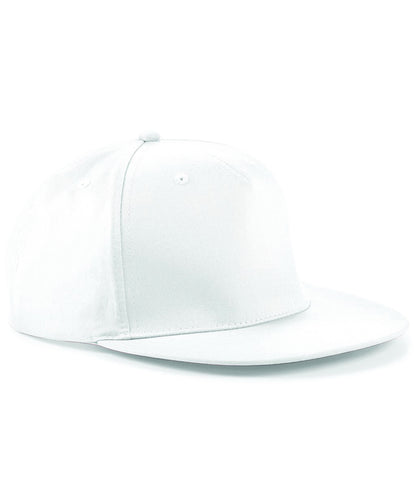 Beechfield 5-panel snapback rapper cap White