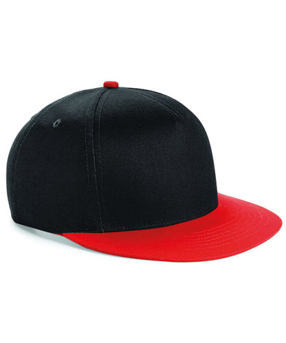 Beechfield Youth snapback Black/Bright Red