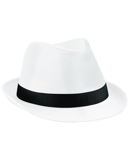 Beechfield Fedora White/Black