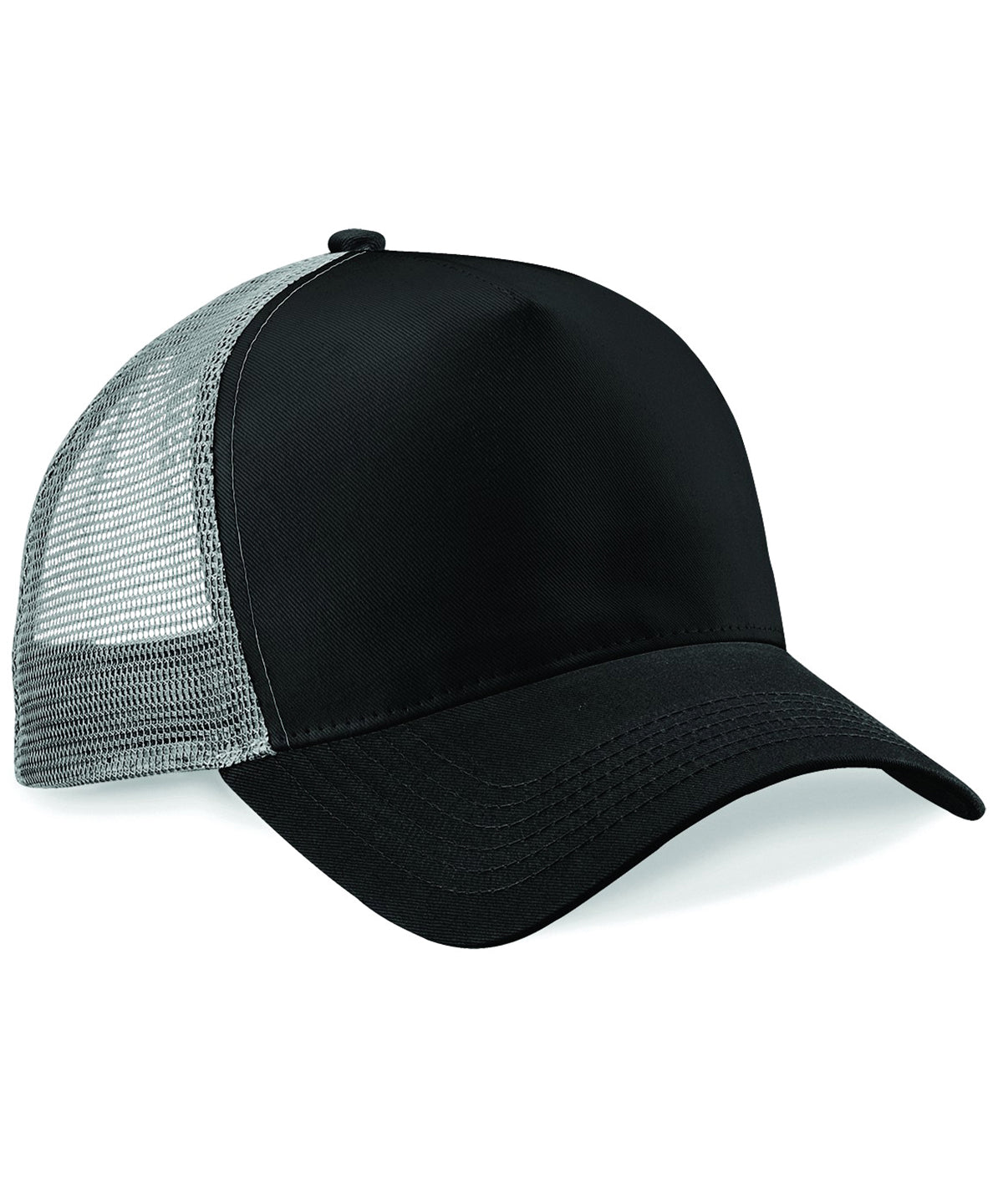 Beechfield Snapback trucker Black/Light Grey