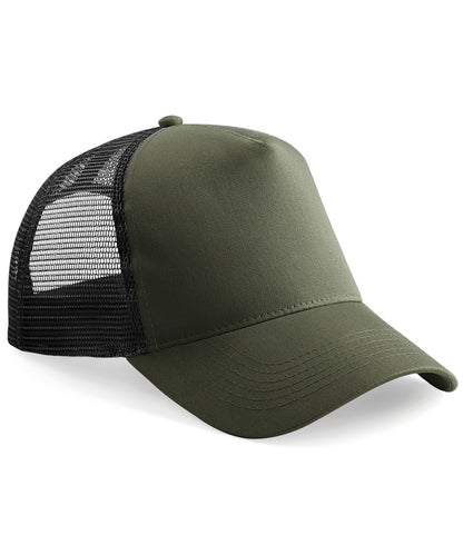 Beechfield Snapback trucker Olive Green/Black