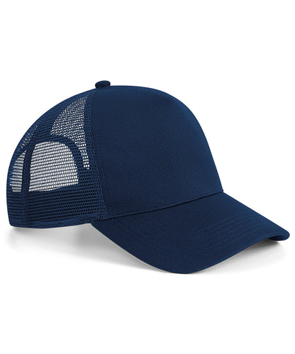 Beechfield Microknit snapback trucker French Navy