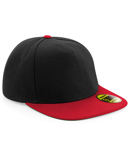 Beechfield Original flat peak snapback Black/Classic Red