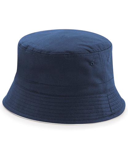 Beechfield Reversible bucket hat French Navy/White