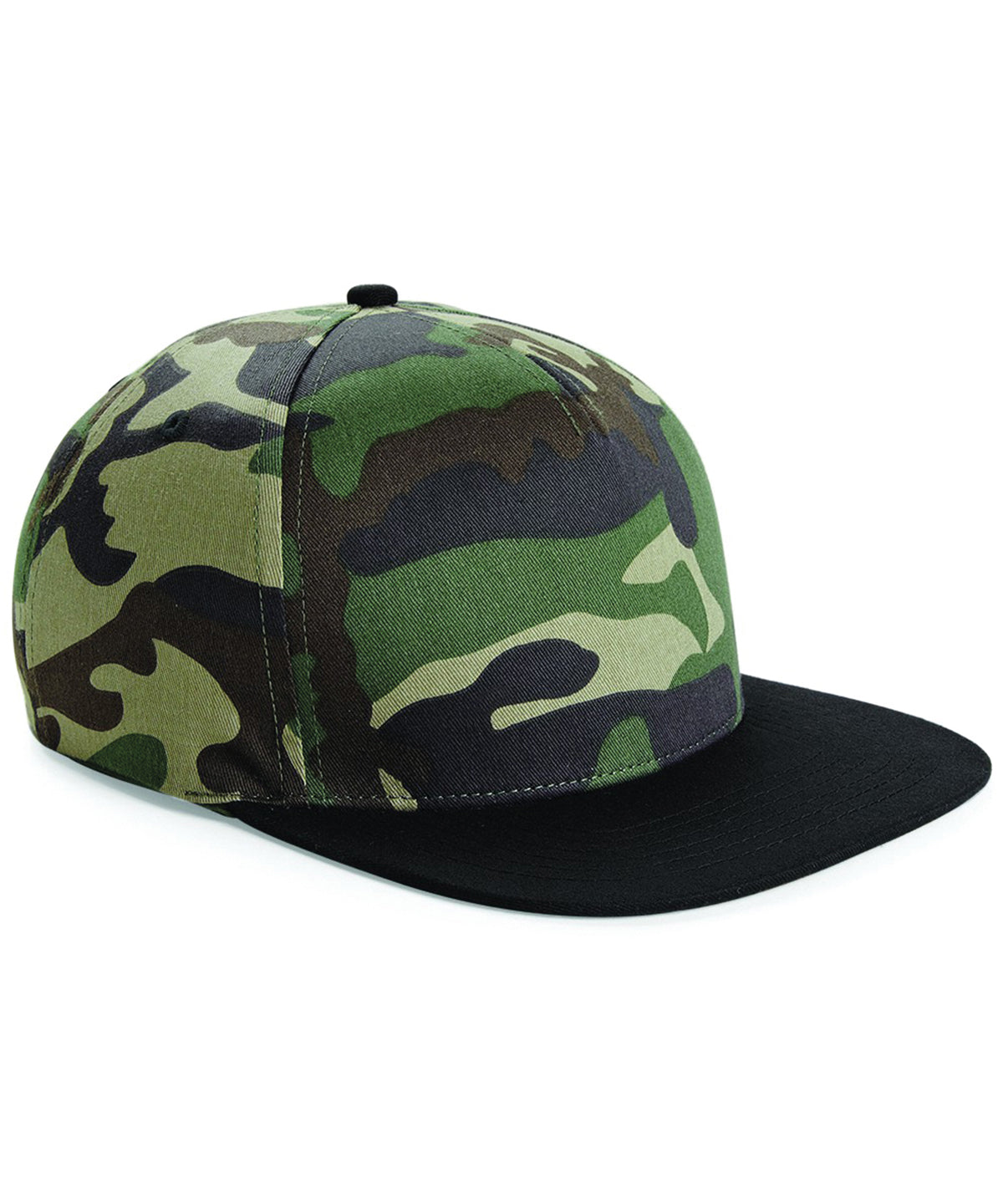 Beechfield Camo snapback Jungle Camo/Black