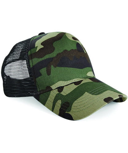 Beechfield Camo snapback trucker Jungle Camo