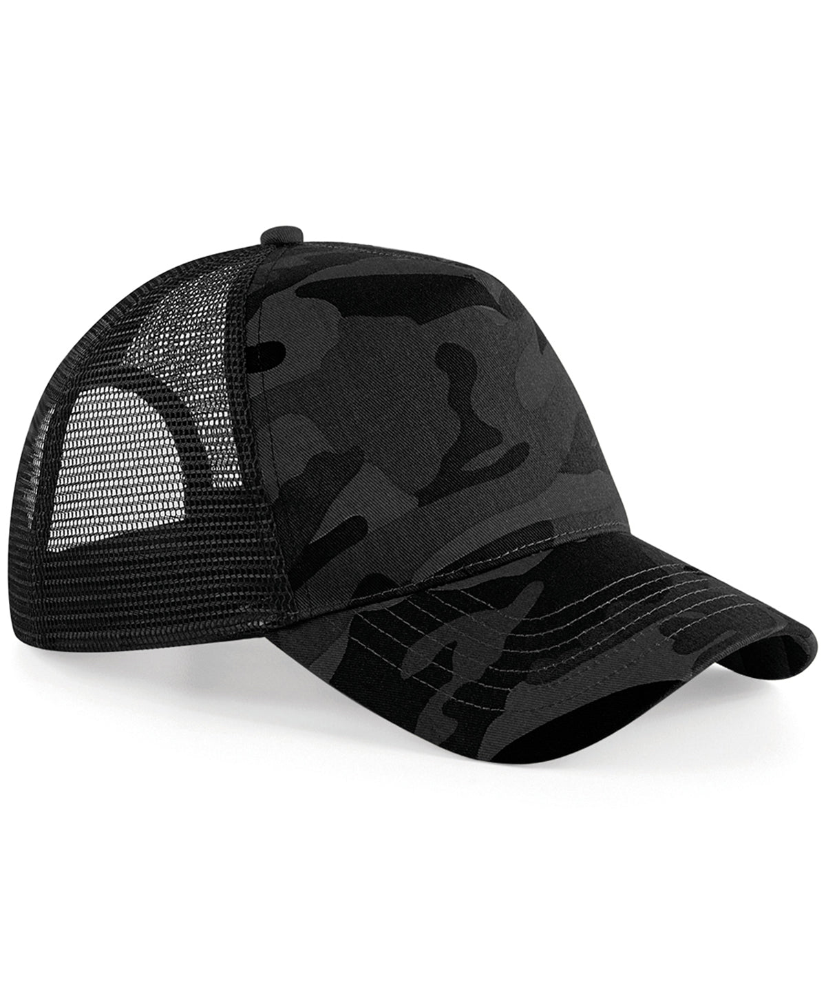 Beechfield Camo snapback trucker Midnight Camo