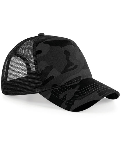 Beechfield Camo snapback trucker Midnight Camo