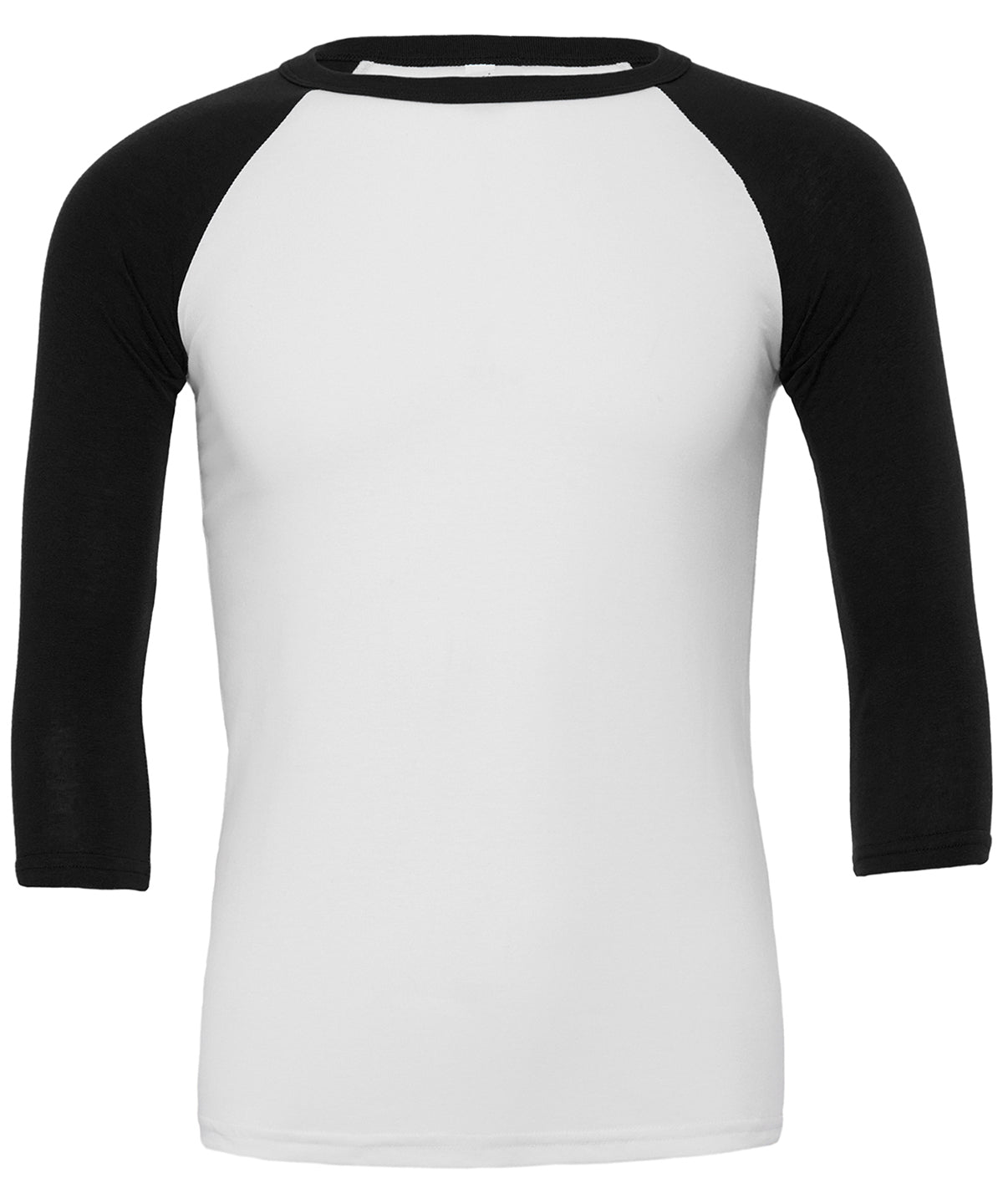 Bella+Canvas Unisex triblend ¾ sleeve baseball t-shirt White/Black