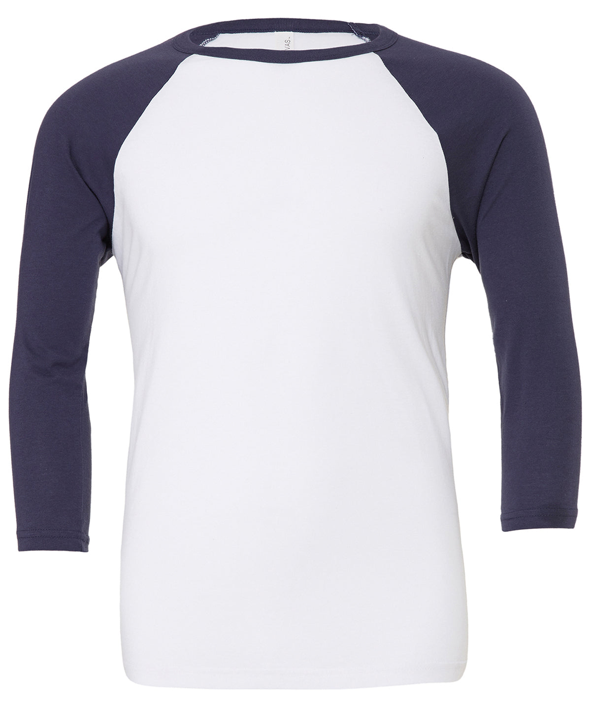 Bella+Canvas Unisex triblend ¾ sleeve baseball t-shirt White/Navy