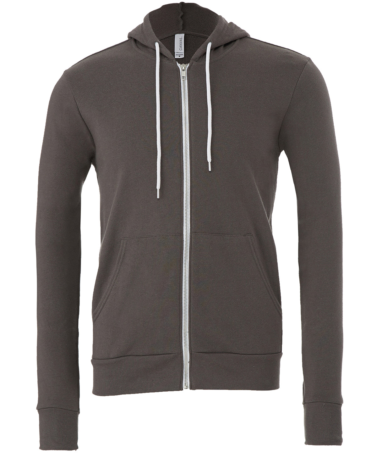 Bella+Canvas Unisex polycotton fleece full-zip hoodie Asphalt