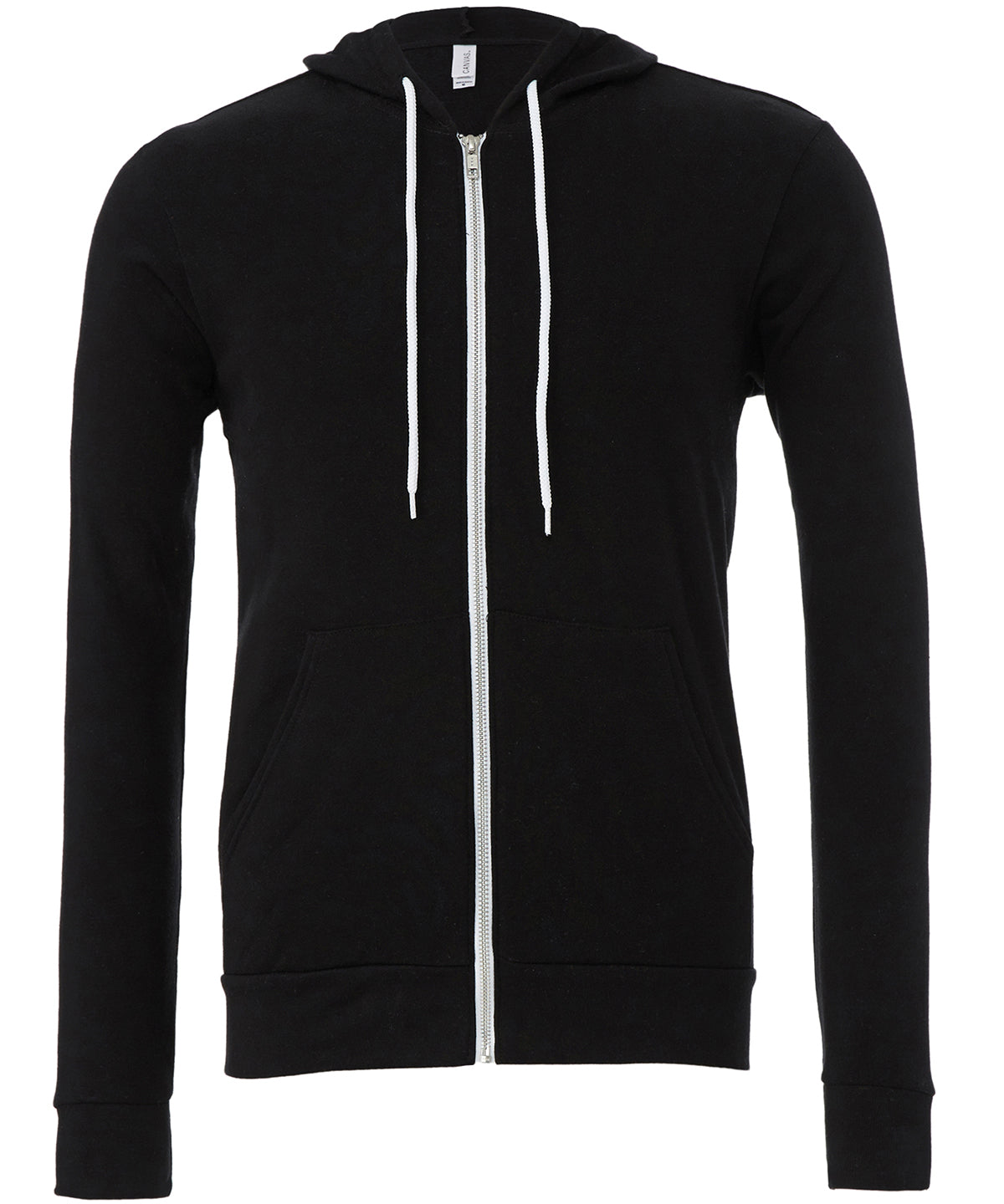 Bella+Canvas Unisex polycotton fleece full-zip hoodie Black