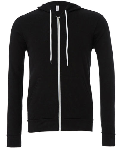 Bella+Canvas Unisex polycotton fleece full-zip hoodie Black