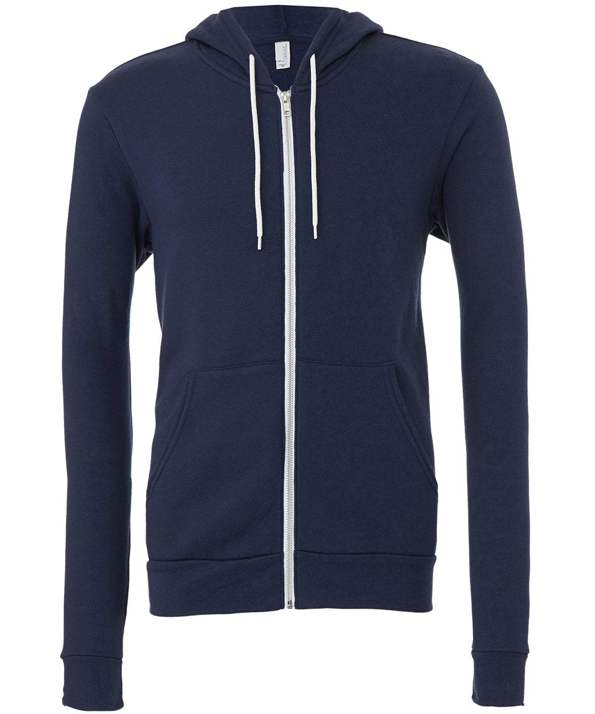 Bella+Canvas Unisex polycotton fleece full-zip hoodie Navy