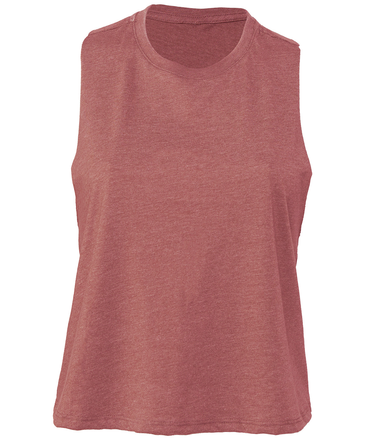Bella+Canvas Women's racerback cropped tank Heather Mauve