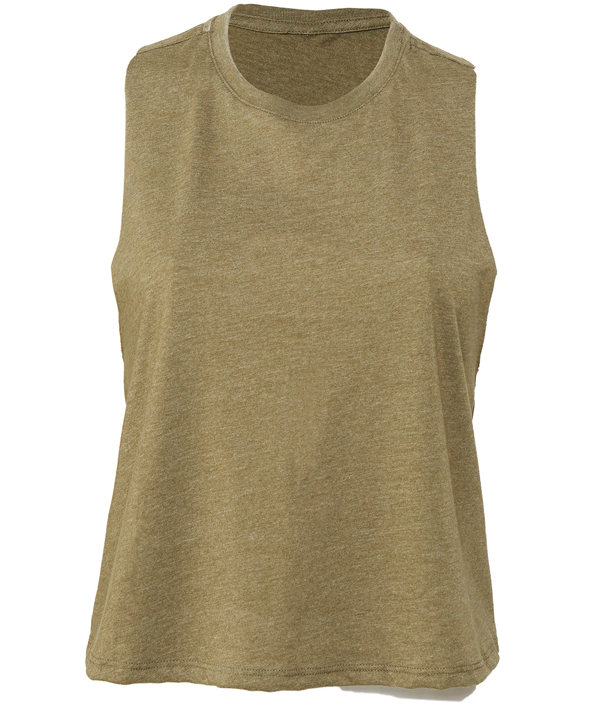 Bella+Canvas Women's racerback cropped tank Heather Olive