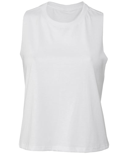 Bella+Canvas Women's racerback cropped tank Solid White Blend