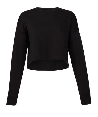Bella+Canvas Women's cropped crew fleece Black