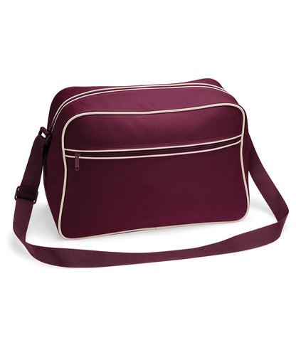 BagBase Retro shoulder bag Burgundy/Sand