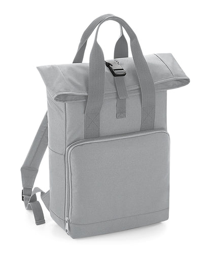 BagBase Twin handle roll-top backpack Light Grey