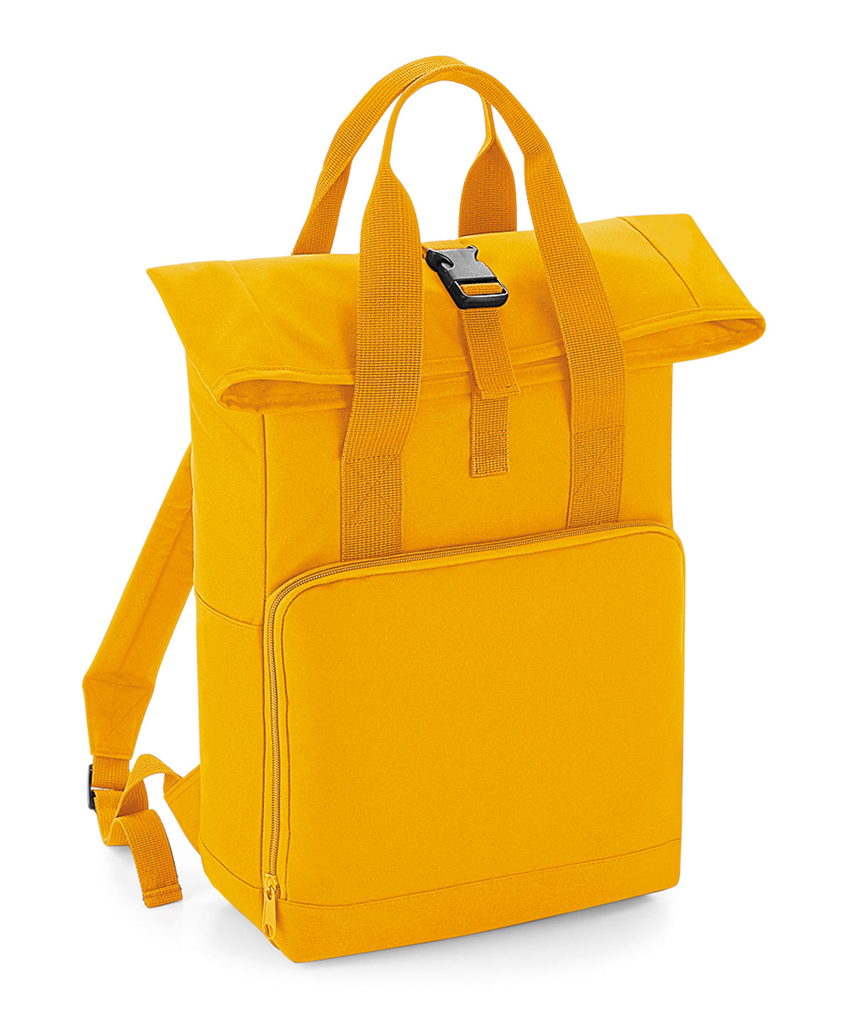 BagBase Twin handle roll-top backpack Mustard