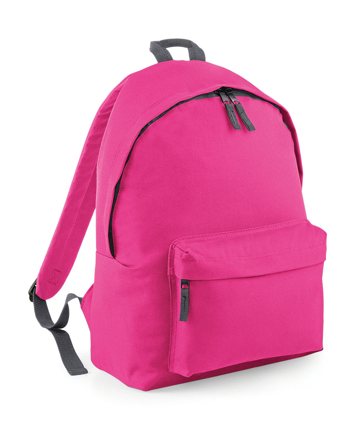 BagBase Original fashion backpack Fuchsia/Graphite Grey
