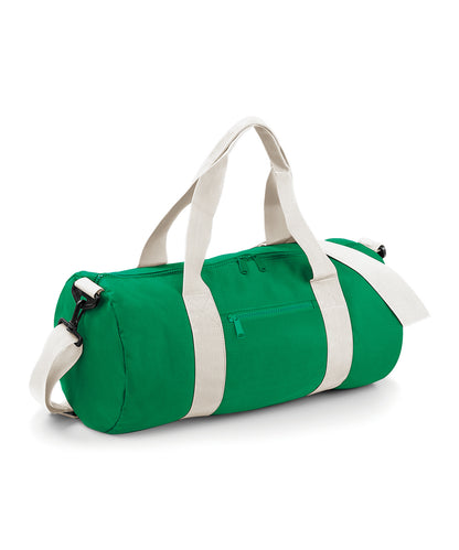 BagBase Original barrel bag Kelly Green/Off White