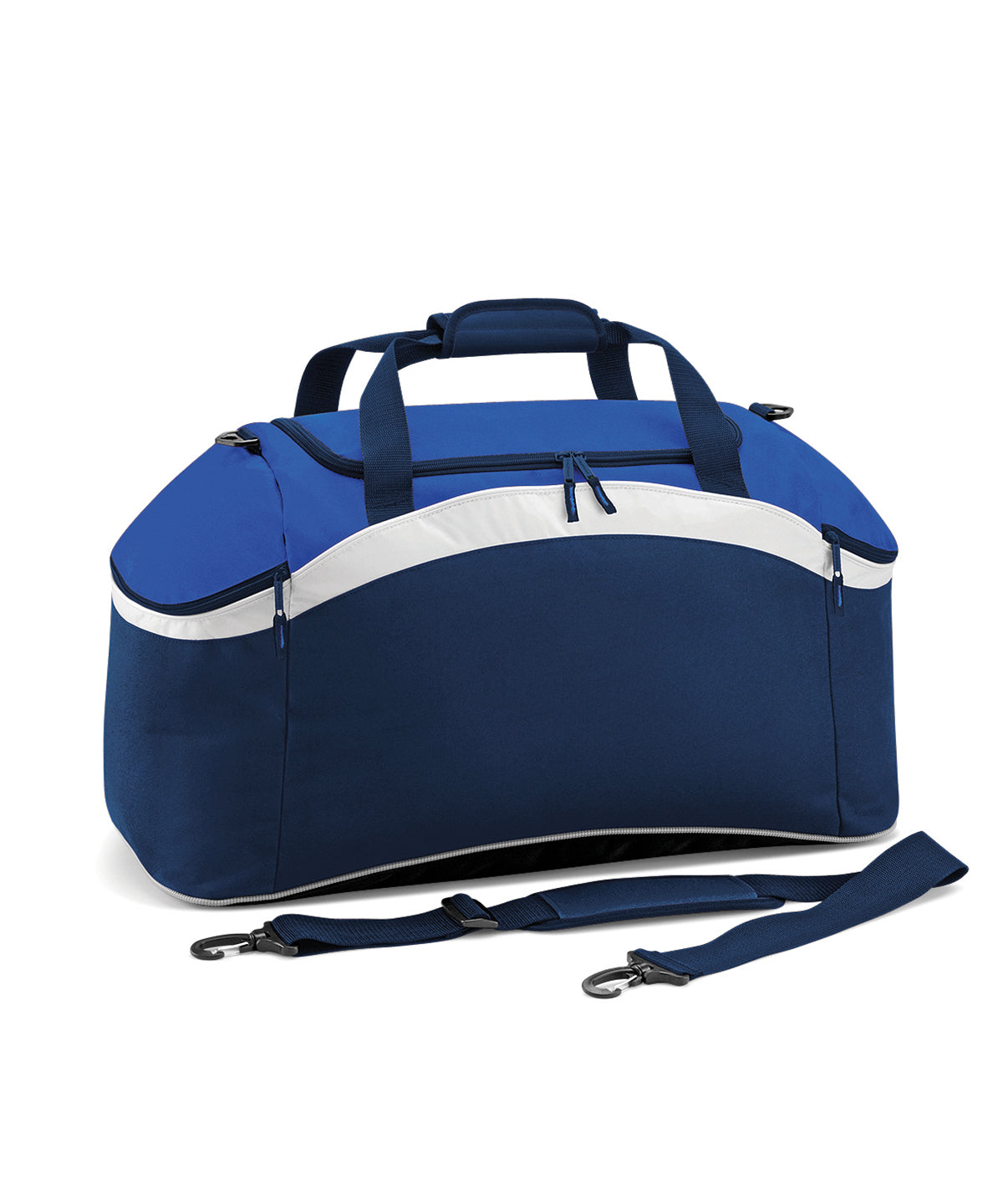 BagBase Teamwear holdall French Navy/Bright Royal/White