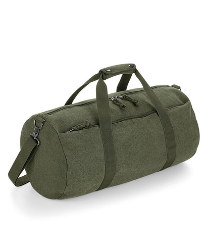 BagBase Vintage canvas barrel bag Vintage Military Green