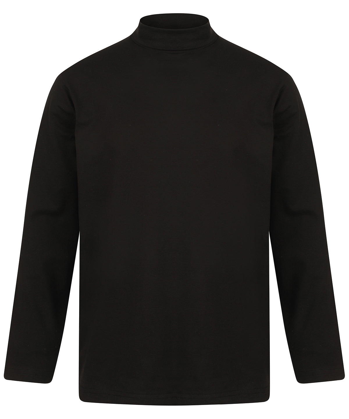 Henbury Long sleeve roll neck top Black
