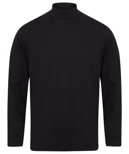 Henbury Long sleeve roll neck top Navy