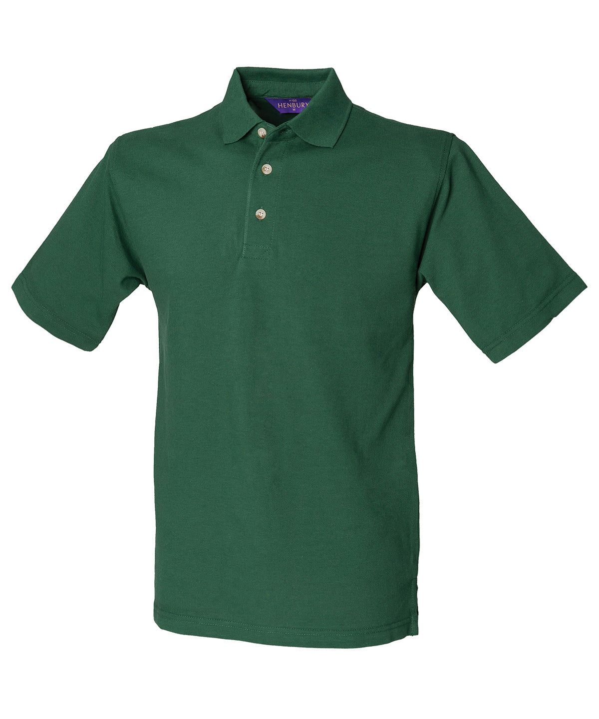 Henbury Classic cotton piqué polo with stand-up collar Bottle*