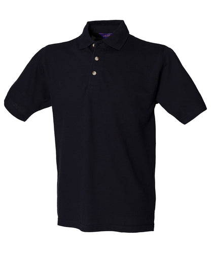 Henbury Classic cotton piqué polo with stand-up collar Navy*†