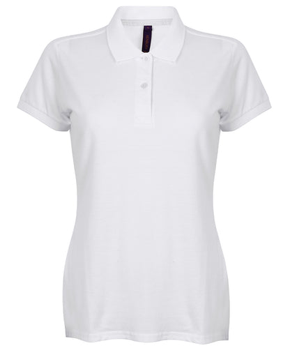 Henbury Women's micro-fine piqué polo shirt White